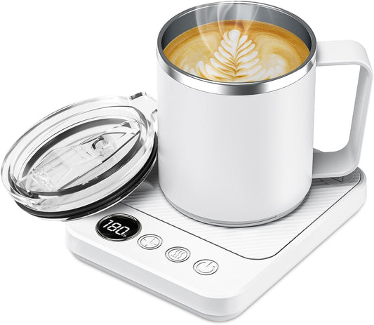 36W Smart Coffee Mug Warmer Set – 16oz Stainless Steel Mug