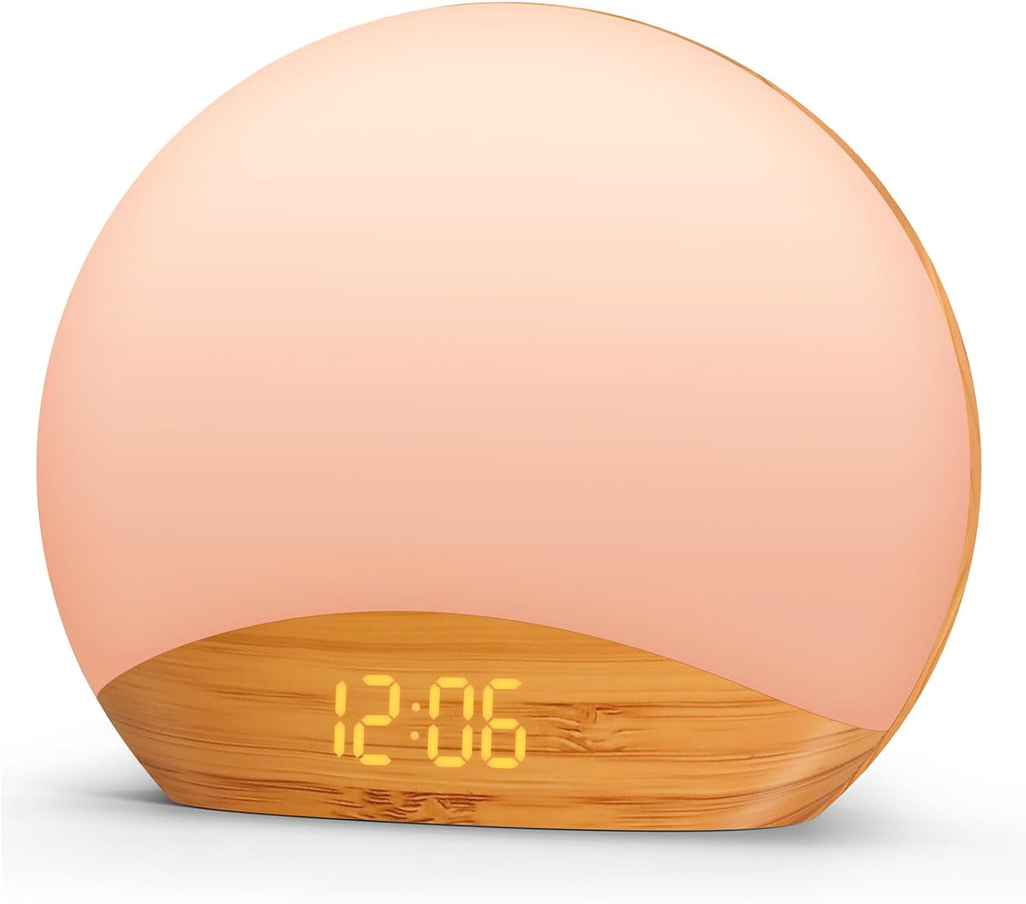 Natural Wood Grain Sunrise Alarm Clock & Sound Machine