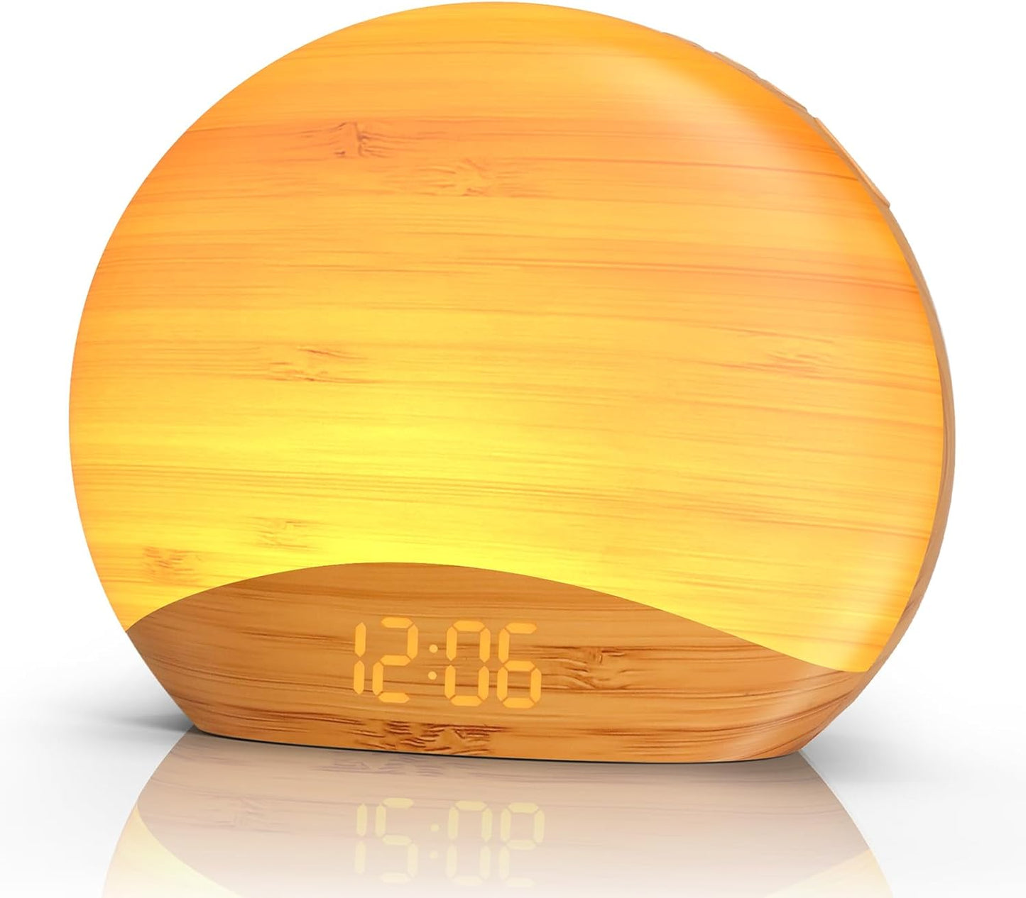 Natural Wood Grain Sunrise Alarm Clock & Sound Machine