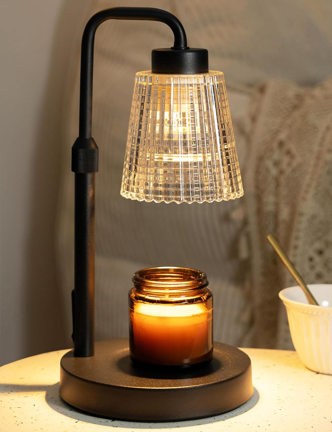 Dimmable Candle Warmer Lamp with Timer – Safe & Elegant Home Fragrance Solution