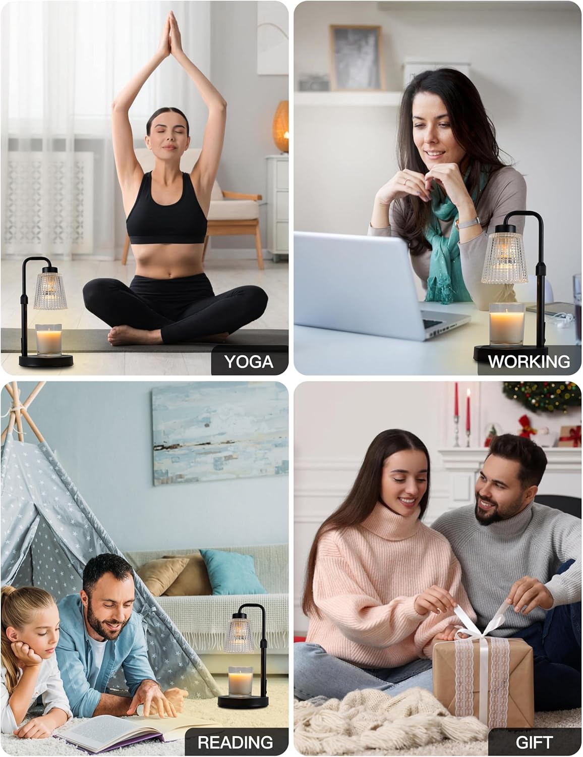 Dimmable Candle Warmer Lamp with Timer – Safe & Elegant Home Fragrance Solution