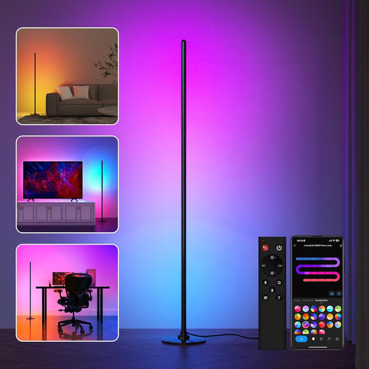 Smart LED Corner Floor Lamp — Transform Your Space with Light and Sound